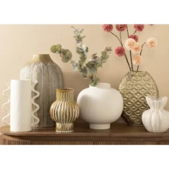 Vaas Florence - goudkleur - metaal - 35x27,5x9 cm
