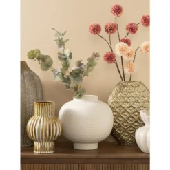 Vaas Florence - goudkleur - metaal - 35x27,5x9 cm