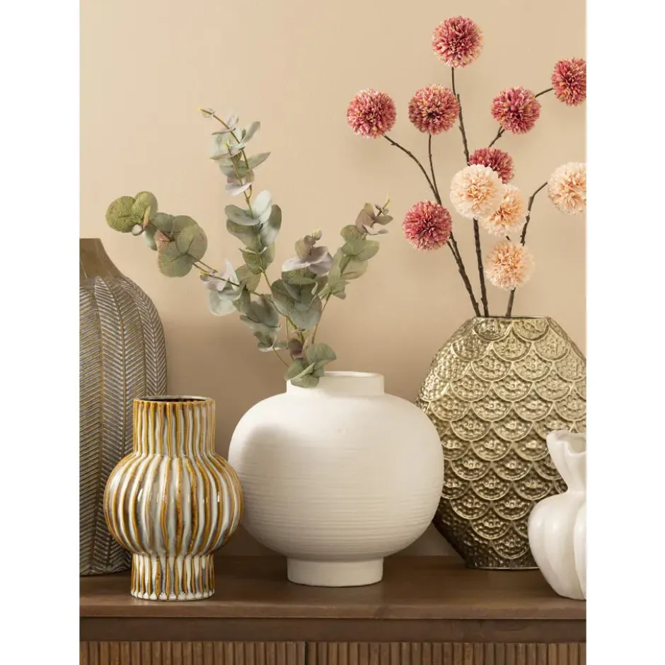 Vaas Florence - goudkleur - metaal - 35x27,5x9 cm