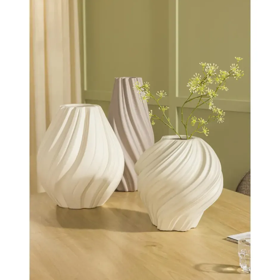 Vaas Noelle - zandkleur - 31xØ32 cm