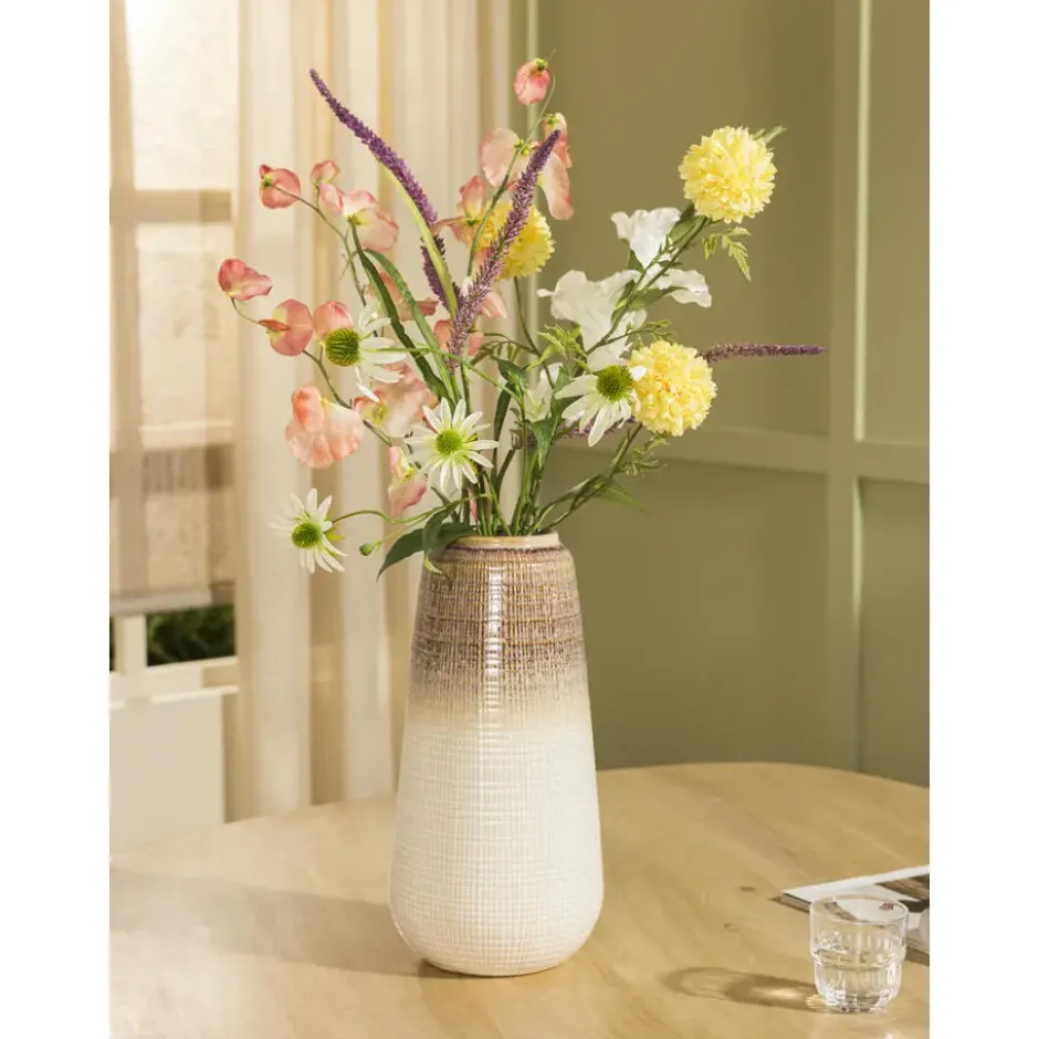 Vaas Puglia - bruin - stoneware - 38xØ19,2 cm
