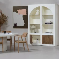 Vakkenkast Beige - 150x38x210cm - 8 Vakken - Miné