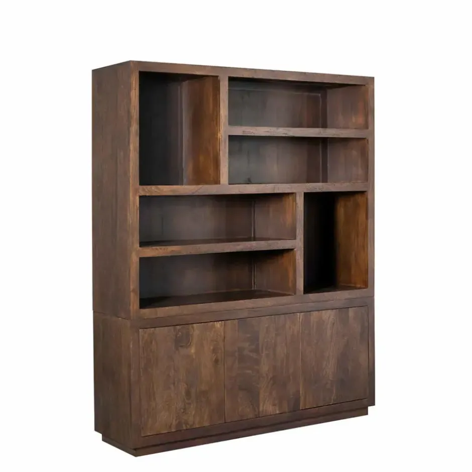 Vakkenkast Bruin Hout - 160x45x200cm - Brussel
