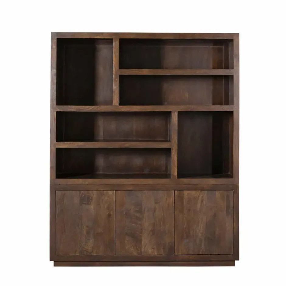Vakkenkast Bruin Hout - 160x45x200cm - Brussel