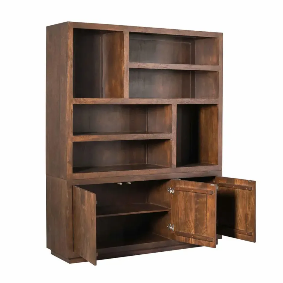 Vakkenkast Bruin Hout - 160x45x200cm - Brussel