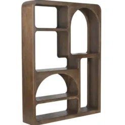 Vakkenkast Donkerbruin Hout - 120x34x180 - Yuki