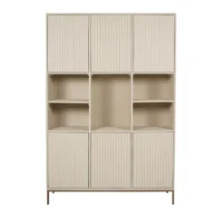 Vakkenkast Zandkleur Hout - 135x45x200cm - Madison XL