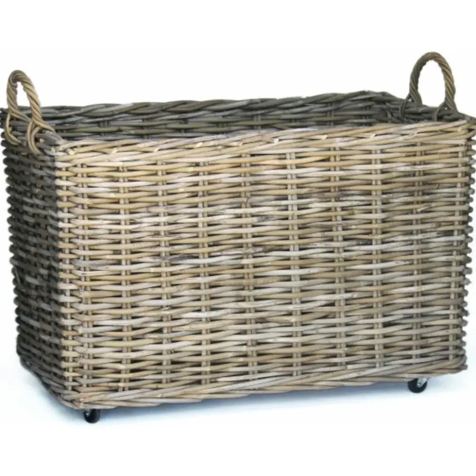 Van der Leeden Grote opbergmand op wieltjes - 90 x 55 x 53 cm