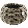 Van Der Leeden Planten/bloemen mand - rotan -D30 x H19 cm