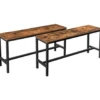 Vasagle - Eettafel Banken - Industrieel - Set Van 2 - Bruin/Zwart