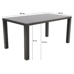 VDG Alma tuintafel 160 x 90 – Antraciet