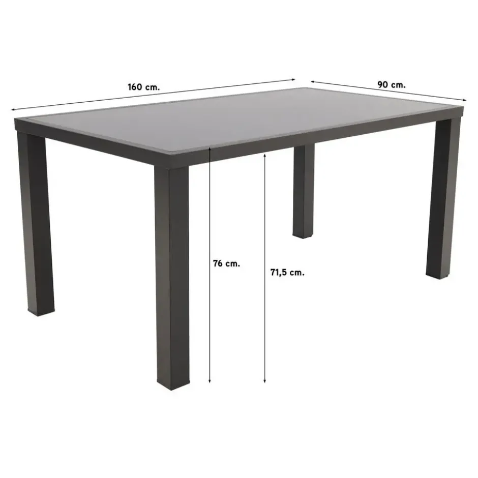VDG Alma tuintafel 160 x 90 – Antraciet