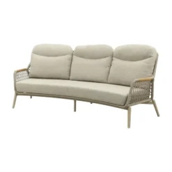 VDG Bilbao 3-zits rope loungebank - Latte/Teak