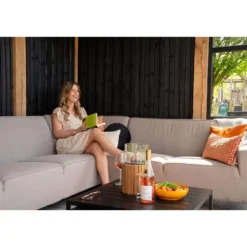 VDG Boavista Sunbrella hoekbank (3-delig) - Nature Grey