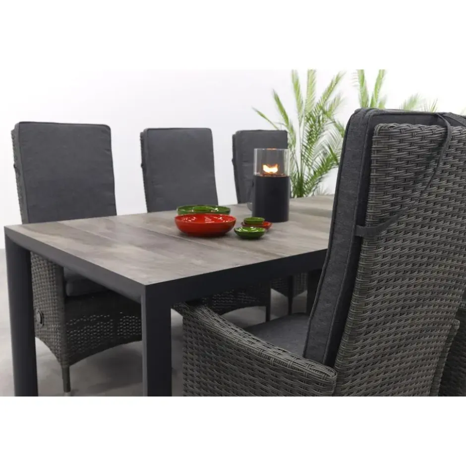 VDG Darwin/Kings tuinset antraciet - 220x100 cm