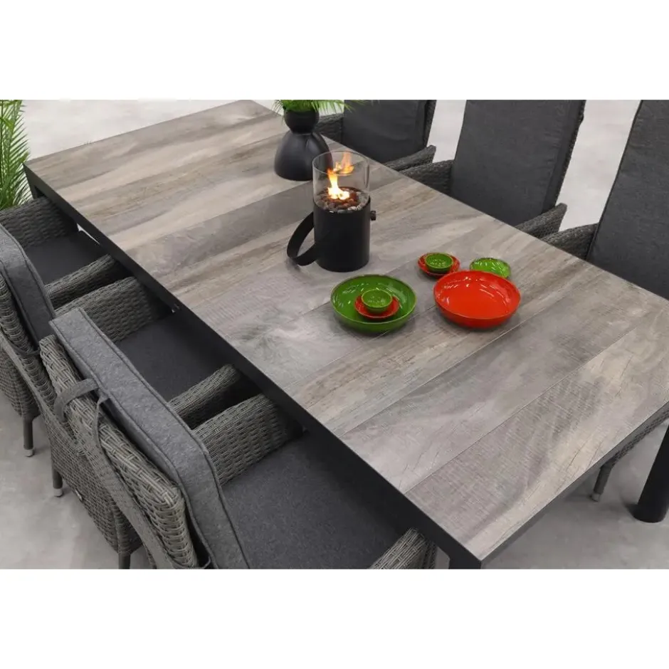 VDG Darwin/Kings tuinset antraciet - 220x100 cm