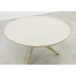 VDG Dublin ronde tuintafel Ø120 cm. - Latte