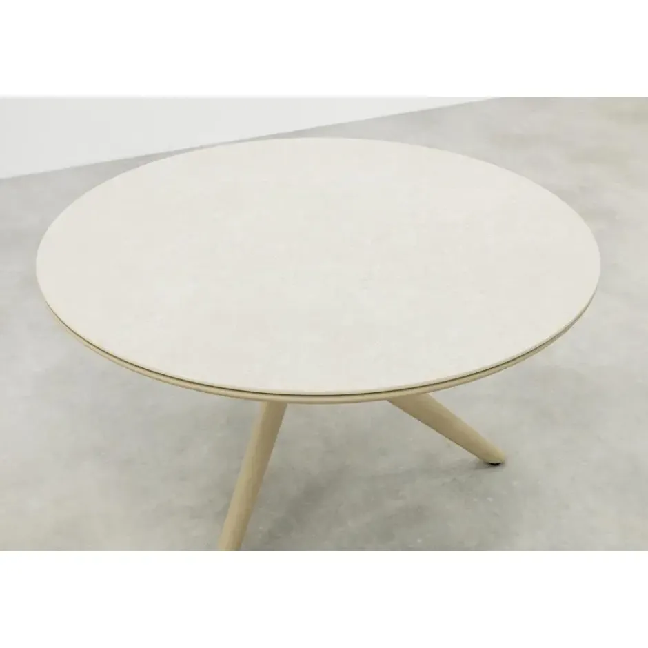 VDG Dublin ronde tuintafel Ø120 cm. - Latte