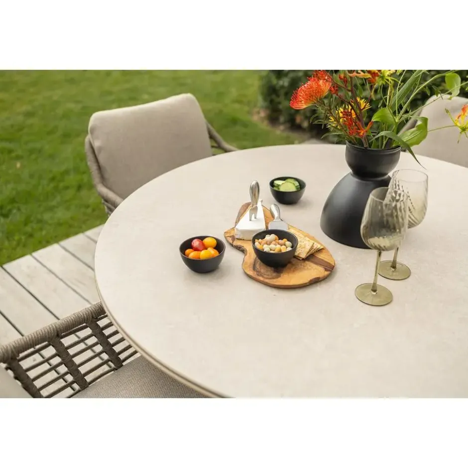 VDG Dublin ronde tuintafel Ø120 cm. - Latte