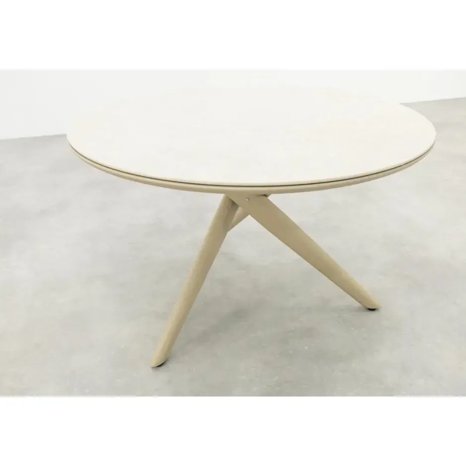 VDG Dublin ronde tuintafel Ø120 cm. - Latte