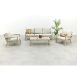 VDG Hugo stoel-bank loungeset - Latte/Beige