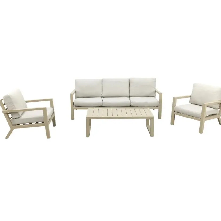 VDG Hugo stoel-bank loungeset - Latte/Beige