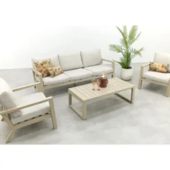VDG Hugo stoel-bank loungeset - Latte/Beige