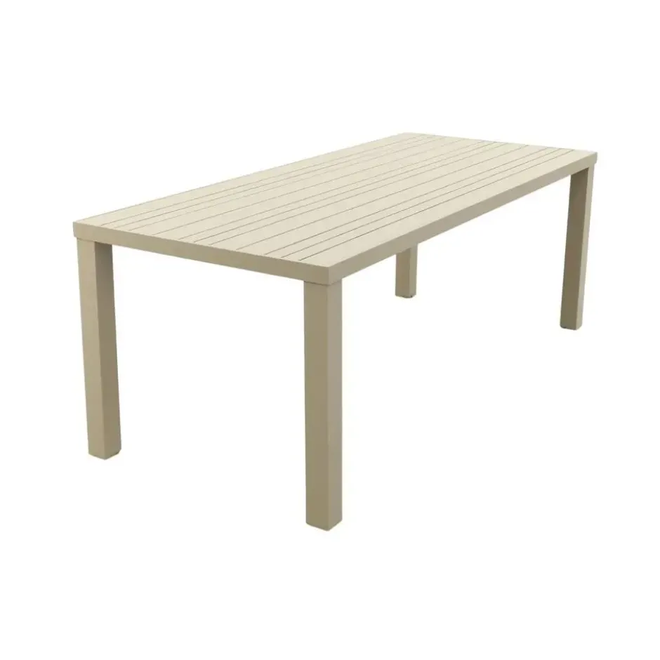 VDG Lena dining tuintafel aluminium 210x90 cm. - Latte