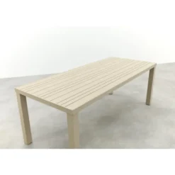 VDG Lena dining tuintafel aluminium 210x90 cm. - Latte