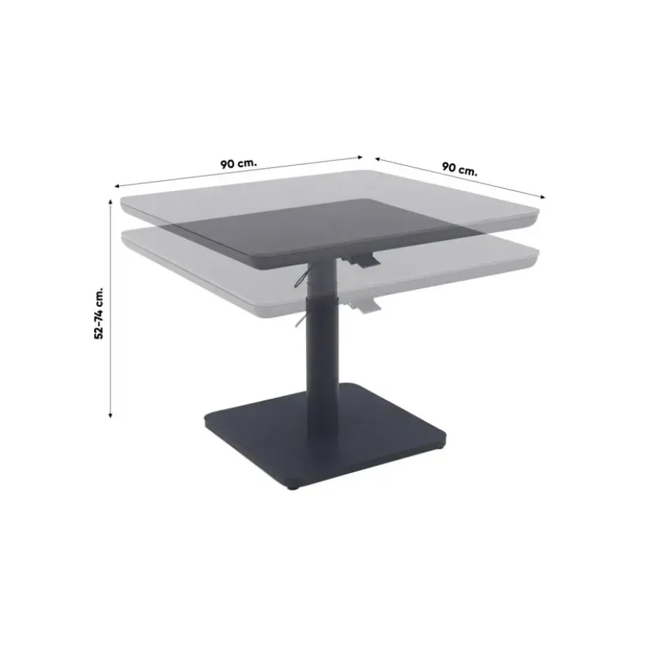 VDG Medina up&down tafel 90x90 cm
