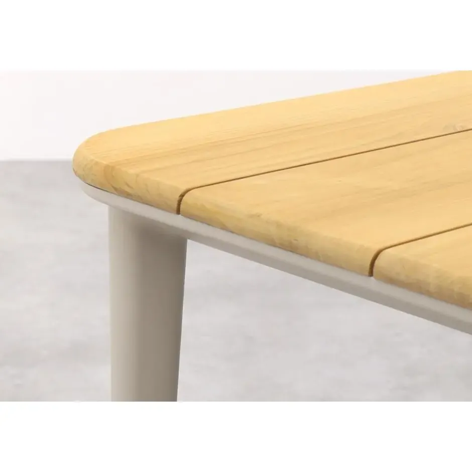 VDG Ohio/Alaska tuinset - teak/aluminium - mokka -240x100 cm