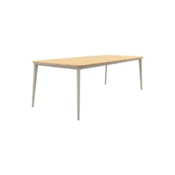 VDG Ohio/Alaska tuinset - teak/aluminium - mokka -240x100 cm