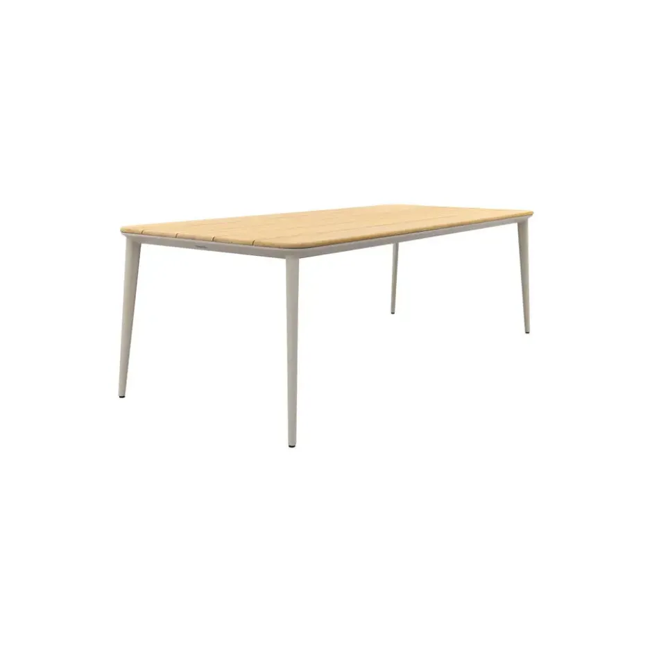 VDG Ohio/Alaska tuinset - teak/aluminium - mokka -240x100 cm