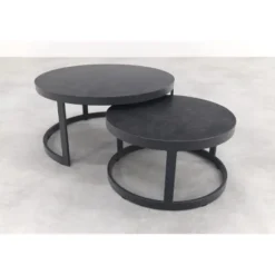VDG Rhodos koffietafel - set van 2 - antraciet