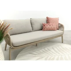 VDG Romeo rope stoel-bank loungeset - Latte