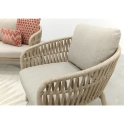 VDG Romeo rope stoel-bank loungeset - Latte