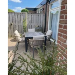 VDG Set van 4 - Julia dining tuinstoel - Antraciet