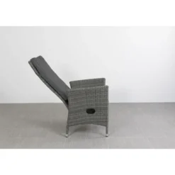 VDG Set van 6 - Timber wicker verstelbare tuinstoel - Organic Grey