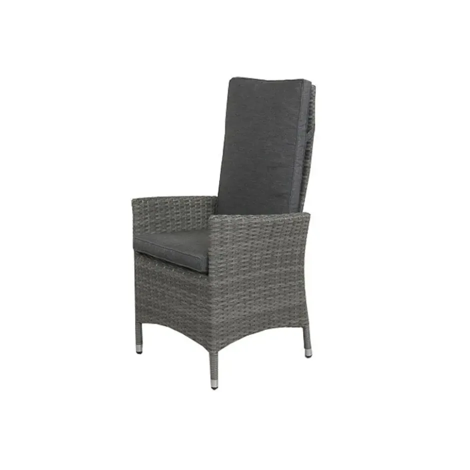 VDG Set van 6 - Timber wicker verstelbare tuinstoel - Organic Grey