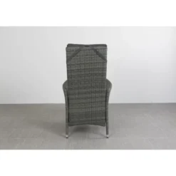VDG Set van 6 - Timber wicker verstelbare tuinstoel - Organic Grey