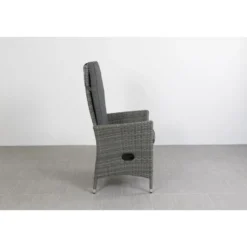 VDG Set van 6 - Timber wicker verstelbare tuinstoel - Organic Grey