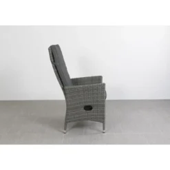 VDG Set van 6 - Timber wicker verstelbare tuinstoel - Organic Grey