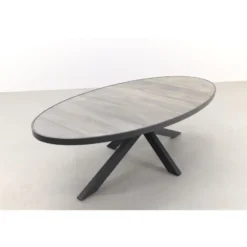 VDG Silva ovale tuintafel - houtlook - 240 x 115 cm