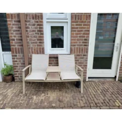 VDG Tete-a-Tete aluminium tuinbank Felix- Latte