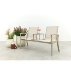 VDG Tete-a-Tete aluminium tuinbank Felix- Latte