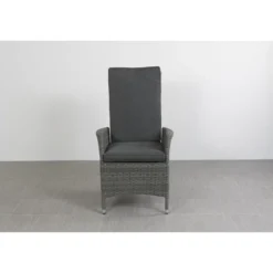 VDG Timber wicker verstelbare tuinstoel - Organic grey