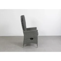 VDG Timber wicker verstelbare tuinstoel - Organic grey