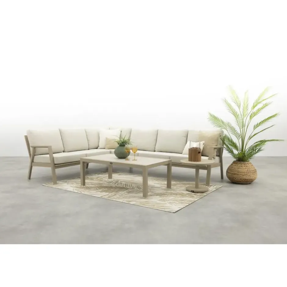 VDG Viento/Atlanta hoek loungeset (4-delig) - Latte