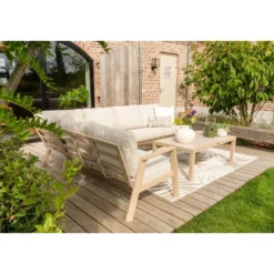 VDG Viento/Atlanta hoek loungeset (4-delig) - Latte