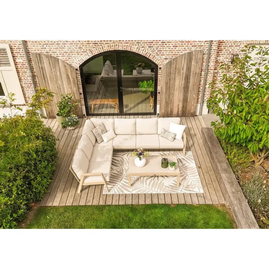 VDG Viento/Atlanta hoek loungeset (4-delig) - Latte